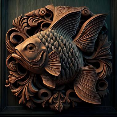 3D модель Пецилия рыба (STL)